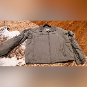 Men’s Vintage Columbia Fleece Lined Green Bomber Jacket l L